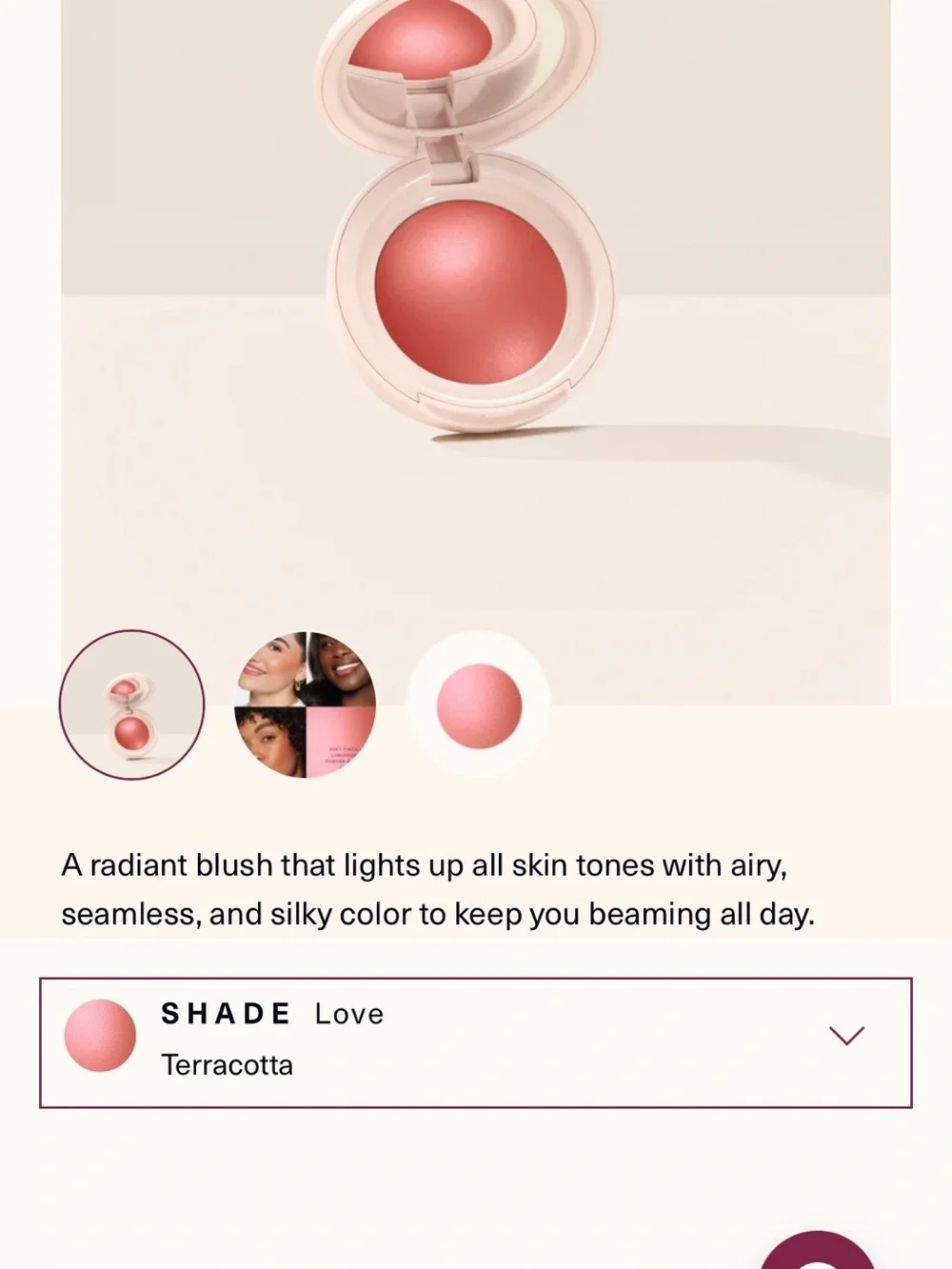 Rare Beauty Soft Pinch Luminous Powder Blush — shade Love